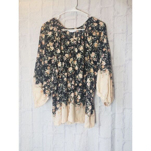LC Lauren Conrad Tops - LC LAUREN CONRAD Victorian Floral Balloon Sleeve Button Down Blouse XL